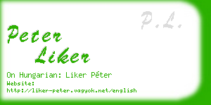 peter liker business card