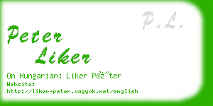 peter liker business card